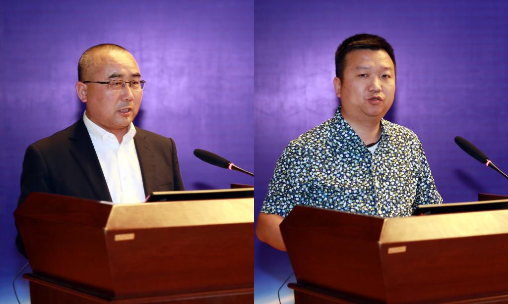 陕西正泰智能电气有限华体会董事高生林、珠海华宇金属有限华体会总经理廖军代表企业发言