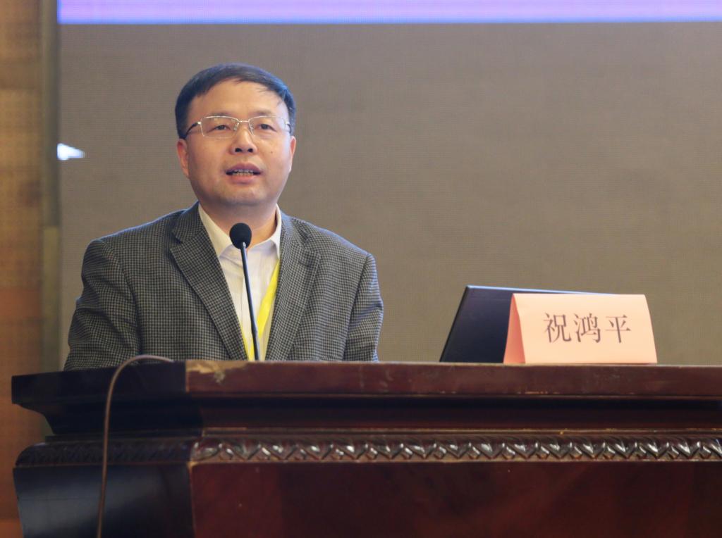 浙江省教育厅高教处副处长祝鸿平作《勇立潮头,继往开来——浙江坚实推进高职创新发展工作报告》