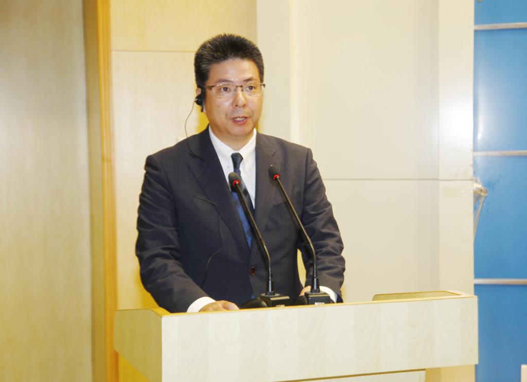 欧姆龙(上海)有限华体会总经理西山正人讲话